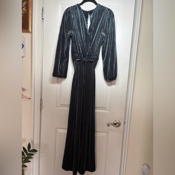 Anthropologie Ali & Jay Samantha Velvet Jumpsuit in Teal, L - Picture 5 of 7